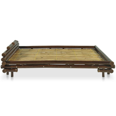 Aki Kagu -  Bed Frame Dark Brown Bamboo 140x200 cm